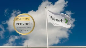 Valmet sostenibilidad: Medalla de Oro de EcoVadis 2023